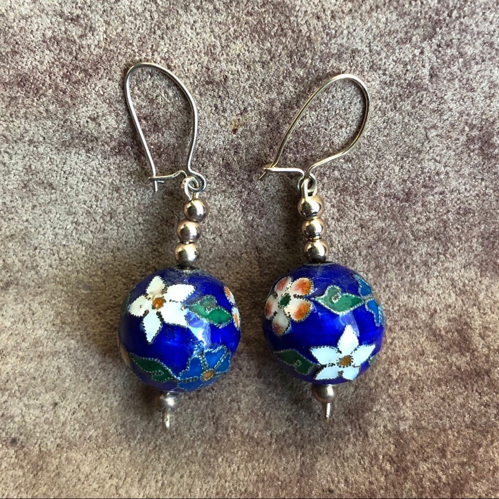 Vintage Cloisonné Earrings